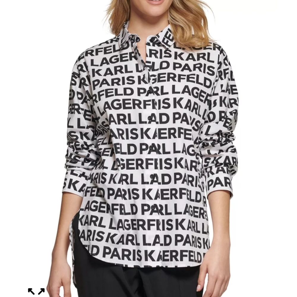 Karl Lagerfeld Button Front Shirt - Picture 2 of 5